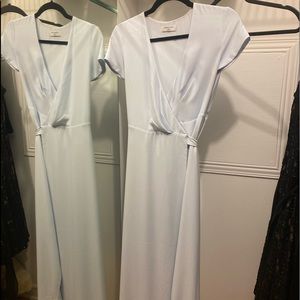 ARITZIA! Babaton Baby Blue Long Wrap Dress (XXS)